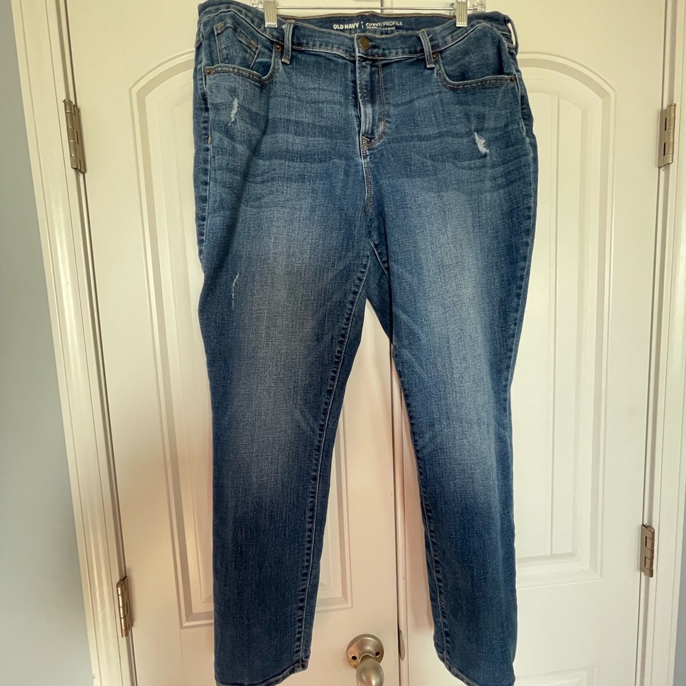 Old Navy Women's Classic Blue Straight Leg Jeans size 16